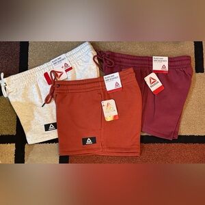 3 Reebok Women's After Class Shorts with Pockets
Gray/Burgundy/Rust